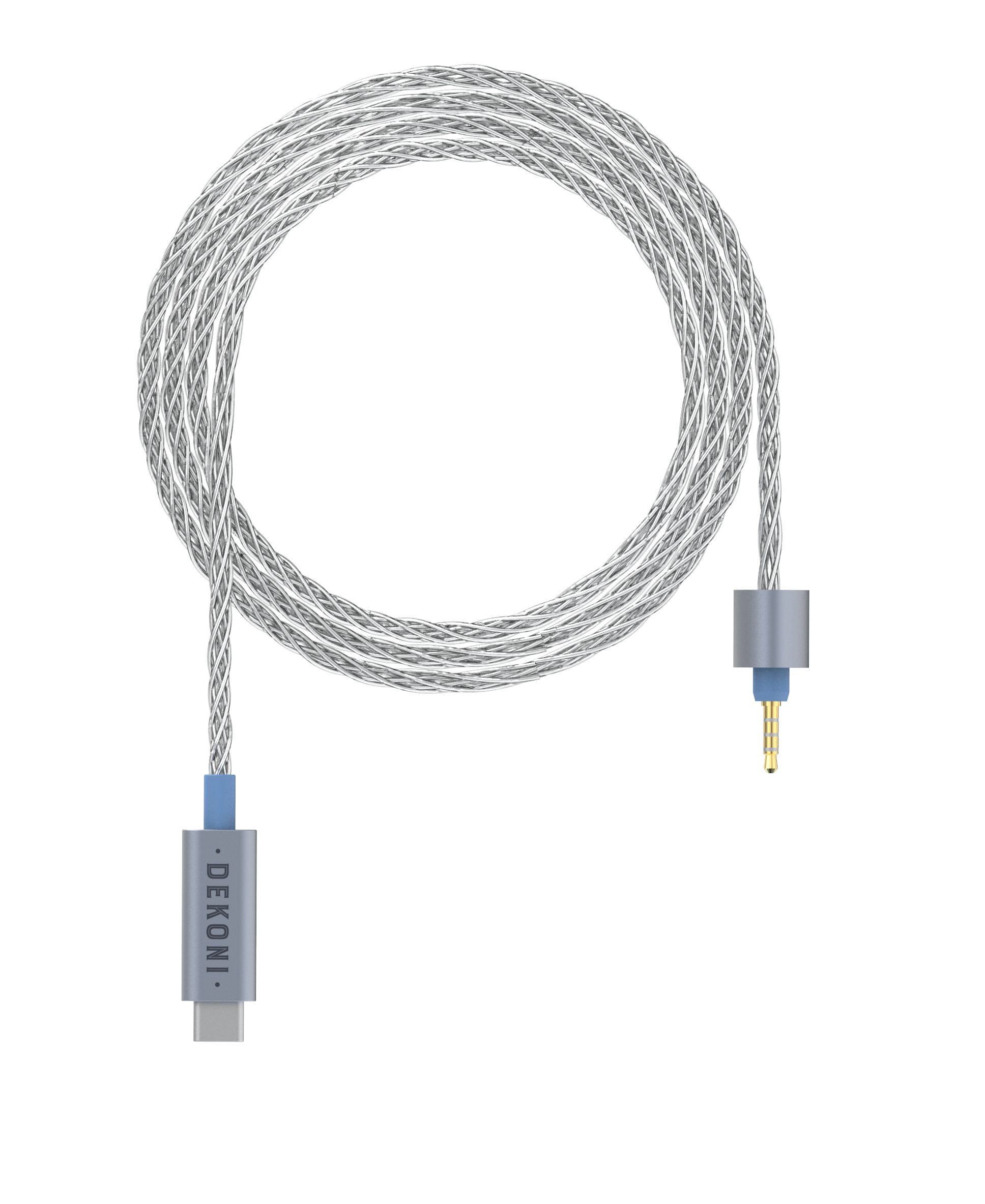 Presplit USB-C 52" CS43131 DAC/AMP Silver Braided Cable