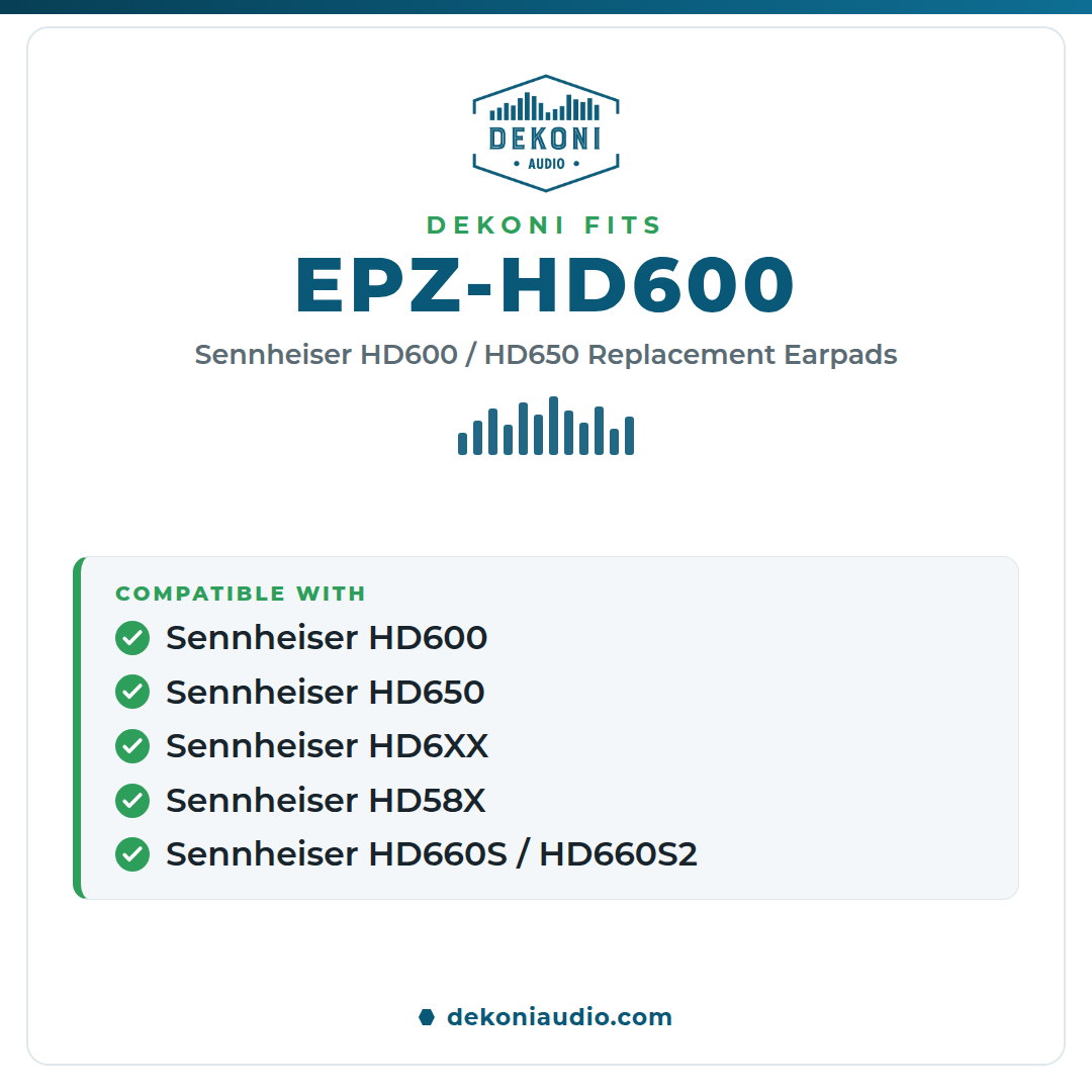 Replacement Earpads for Sennheiser HD600 / HD650 / HD6XX / HD58X / HD660S and More