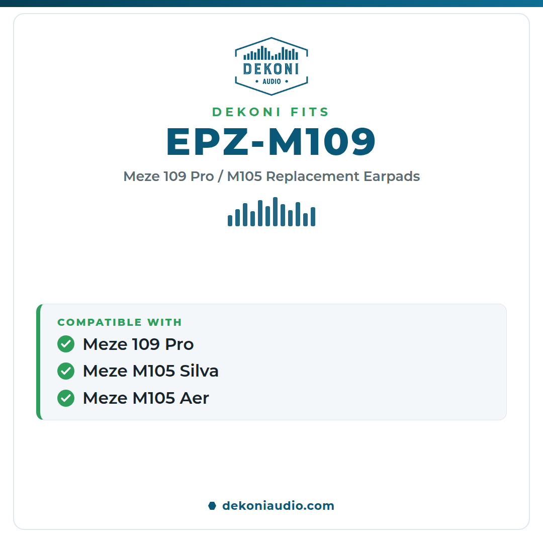 Replacement Earpads for Meze 109Pro, M105 Silva, M105 Aer