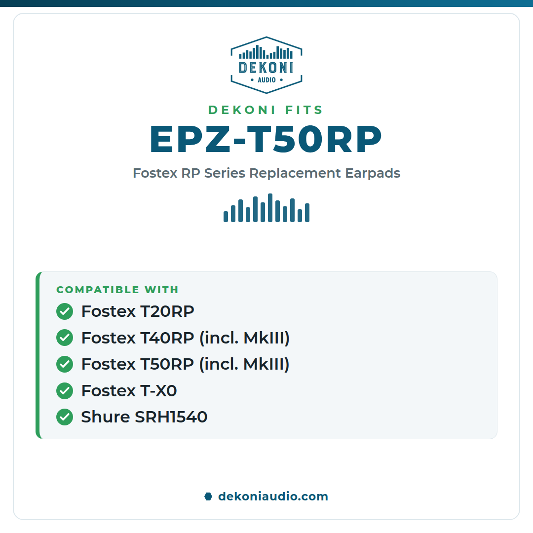 Replacement Earpads for the Fostex T20RP, T40RP, T50RP Series Headphones