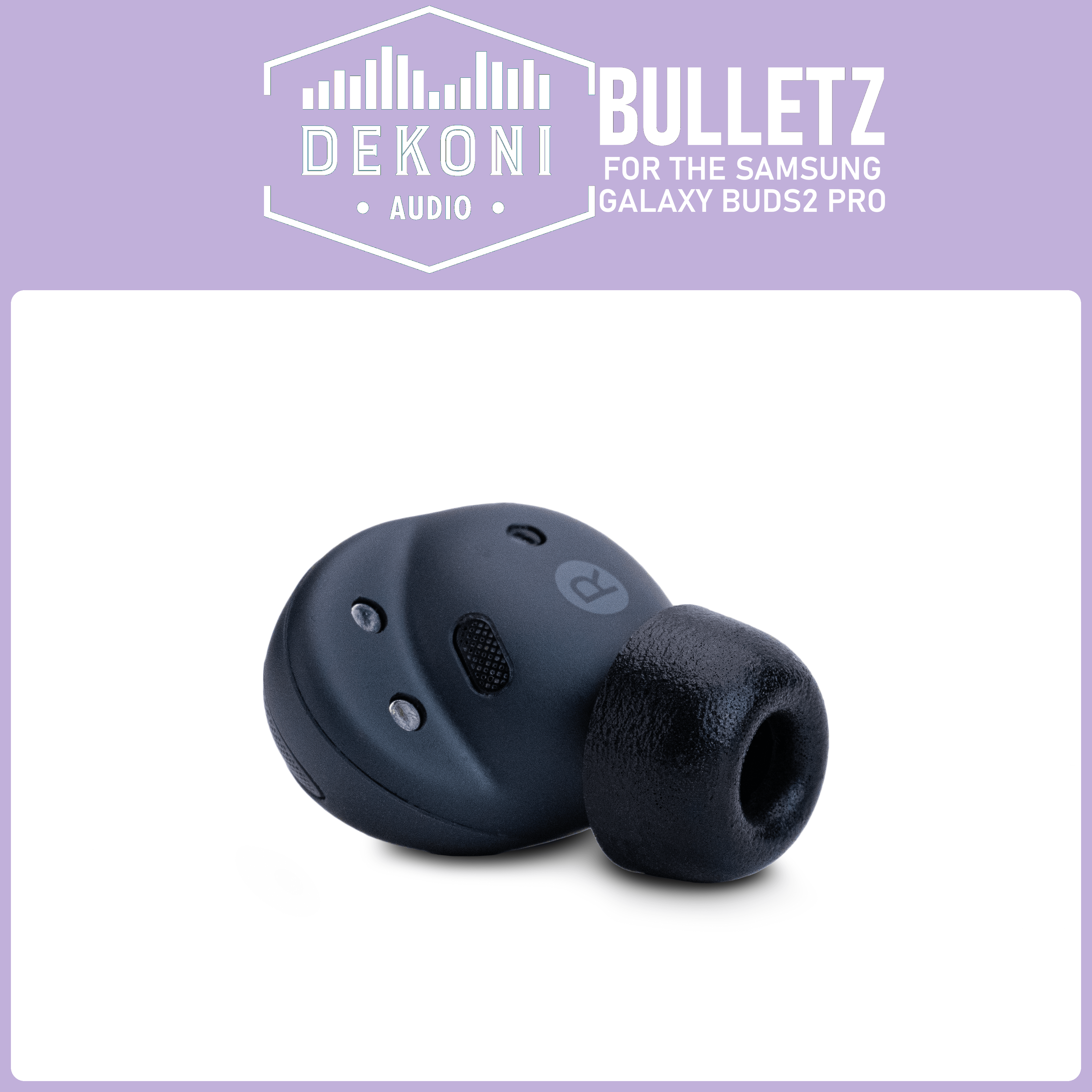 Memory Foam Isolation Earphone Tips Black - Samsung Galaxy Buds2