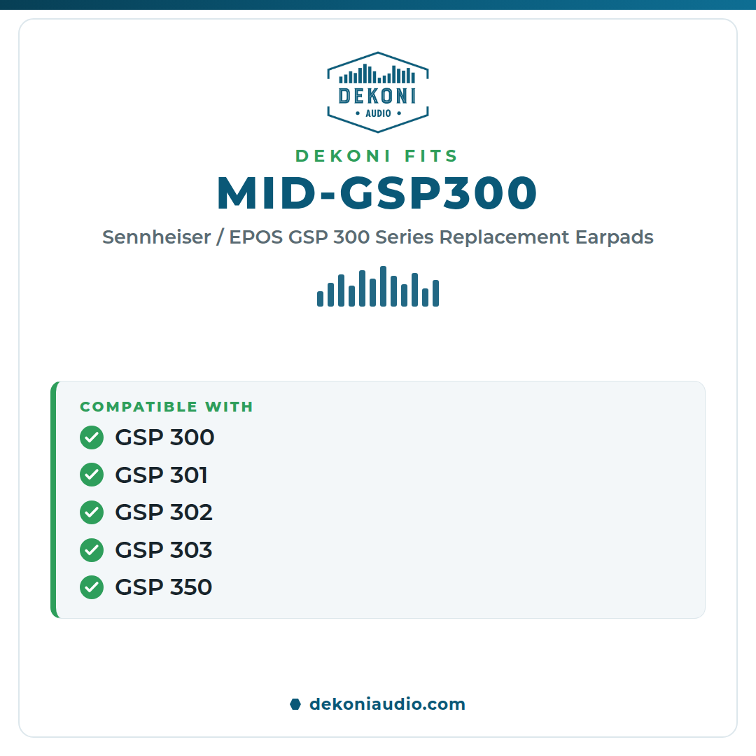 Replacement Earpads for the Sennheiser GSP 300 Series Headphones
