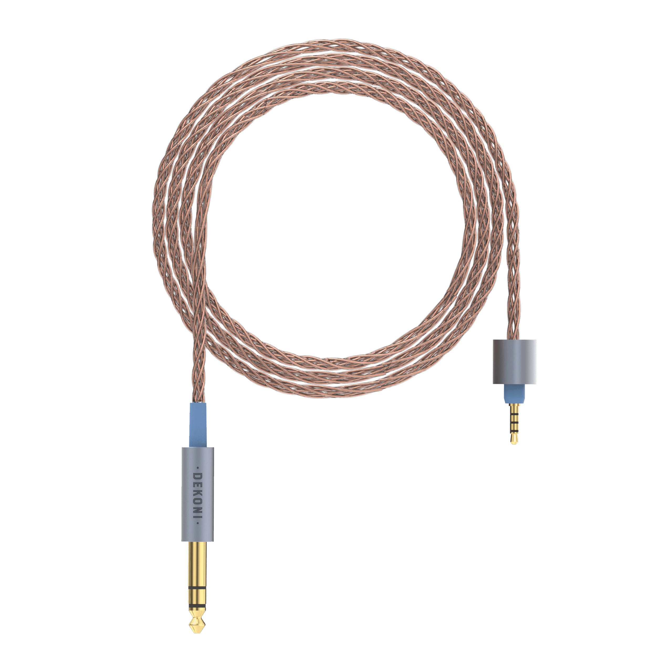 Dekoni Audio Ensemble Presplit PCUHD Twisted Cable with 6.35mm Unbalanced Connector (52")