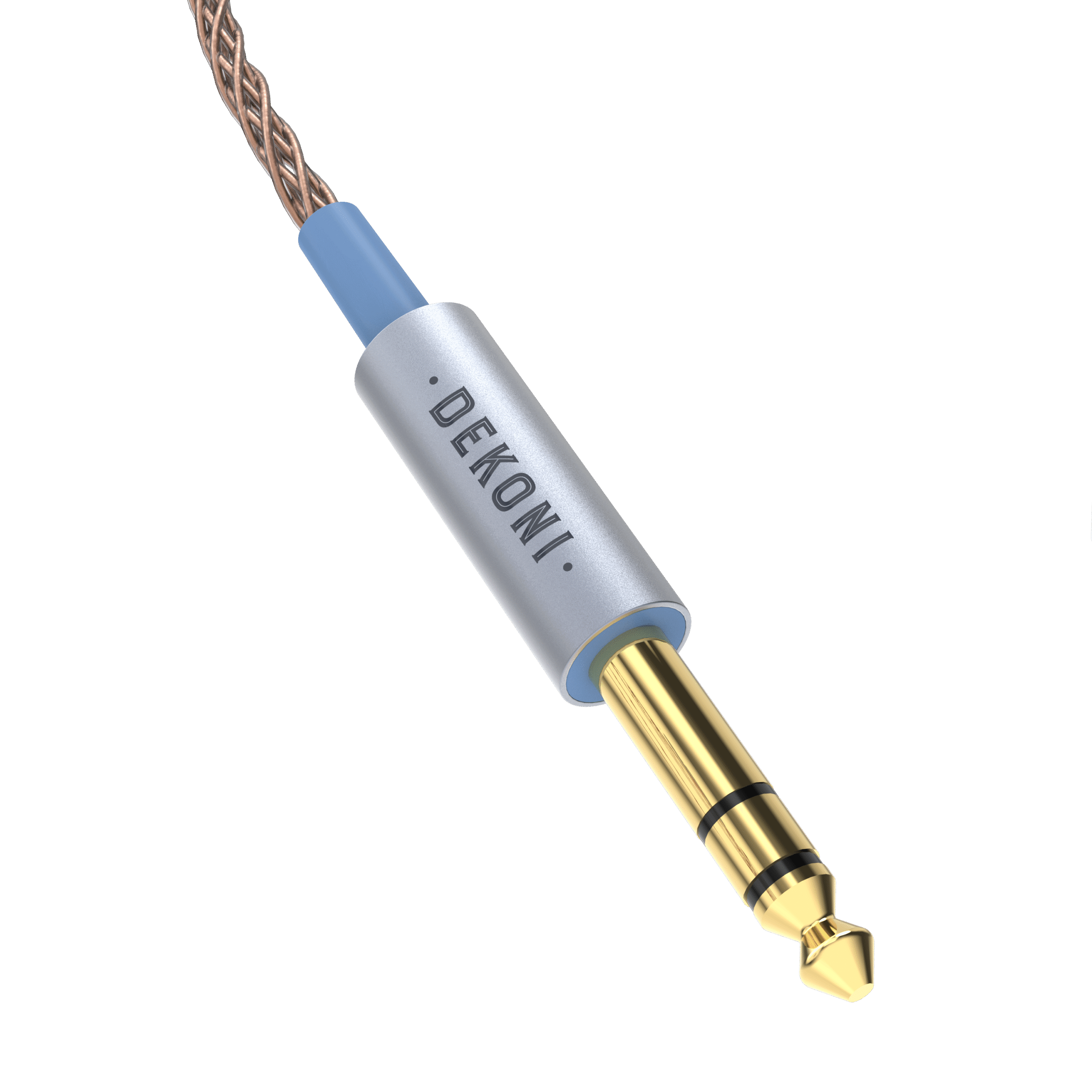 Dekoni Audio Ensemble Presplit PCUHD Twisted Cable with 6.35mm Unbalanced Connector (52")