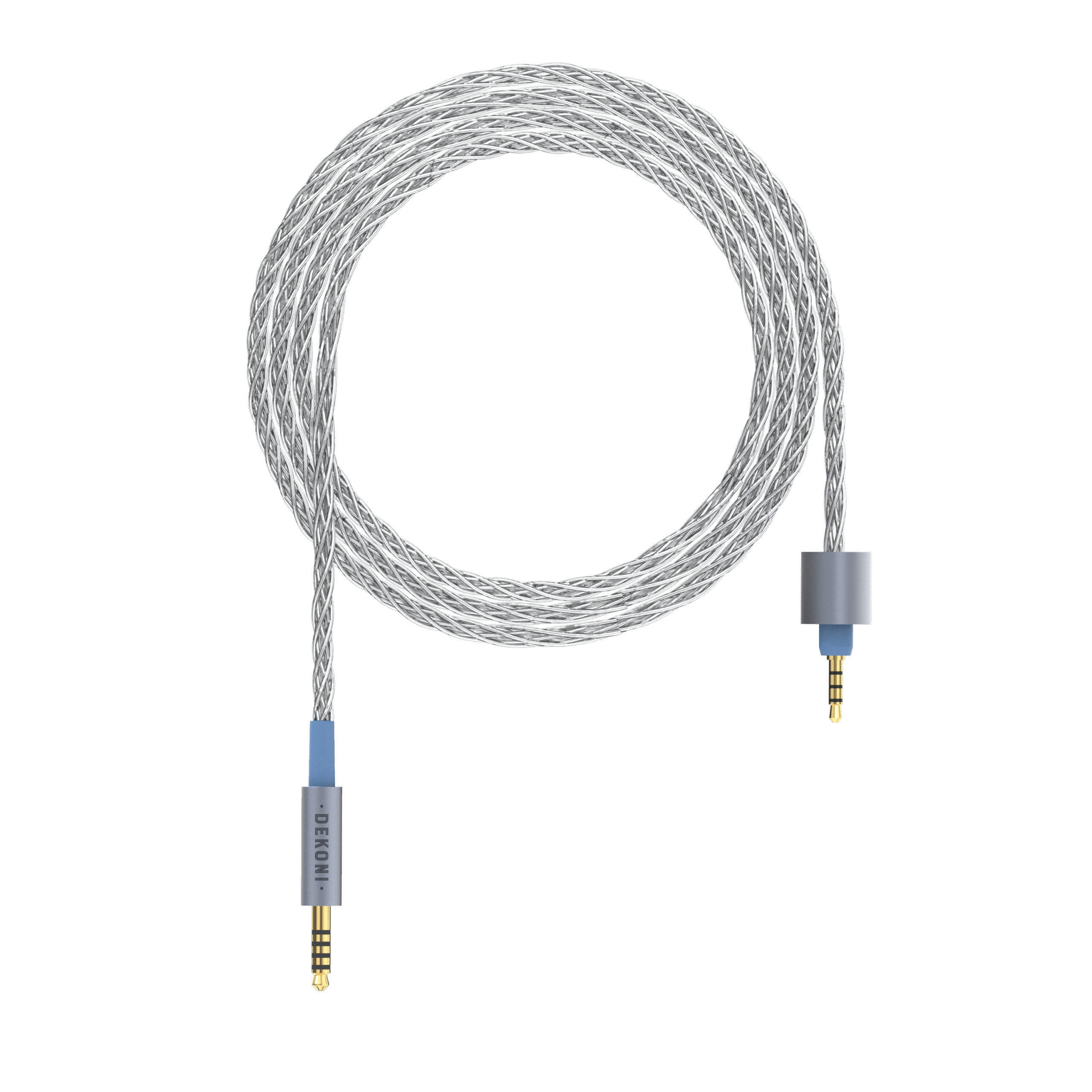 Presplit 4.4mm Balanced Silver Braided Cable