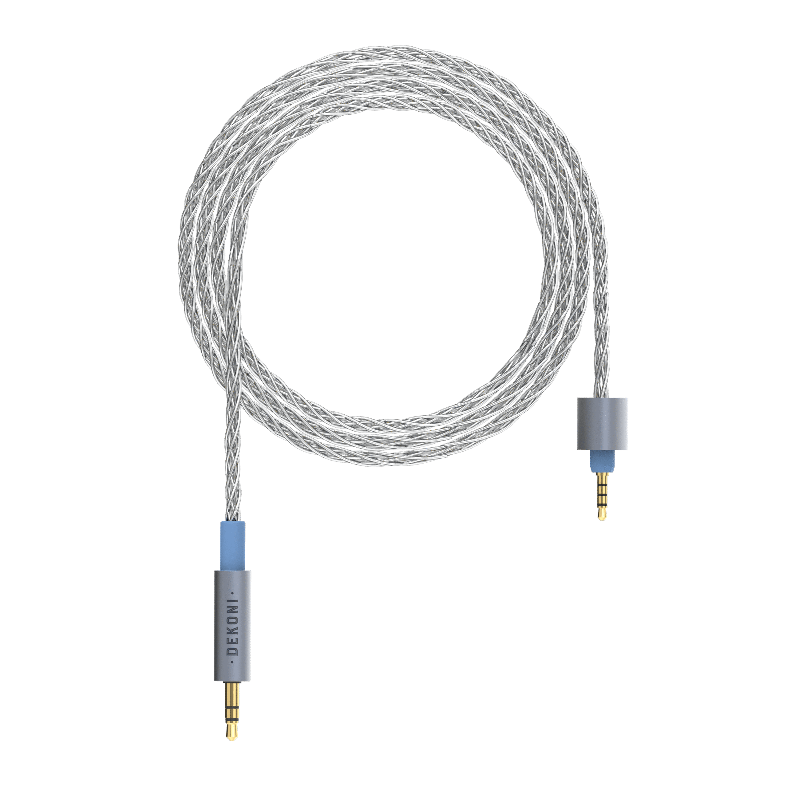 Presplit 1/8" Unbalanced Silver Braided Cable