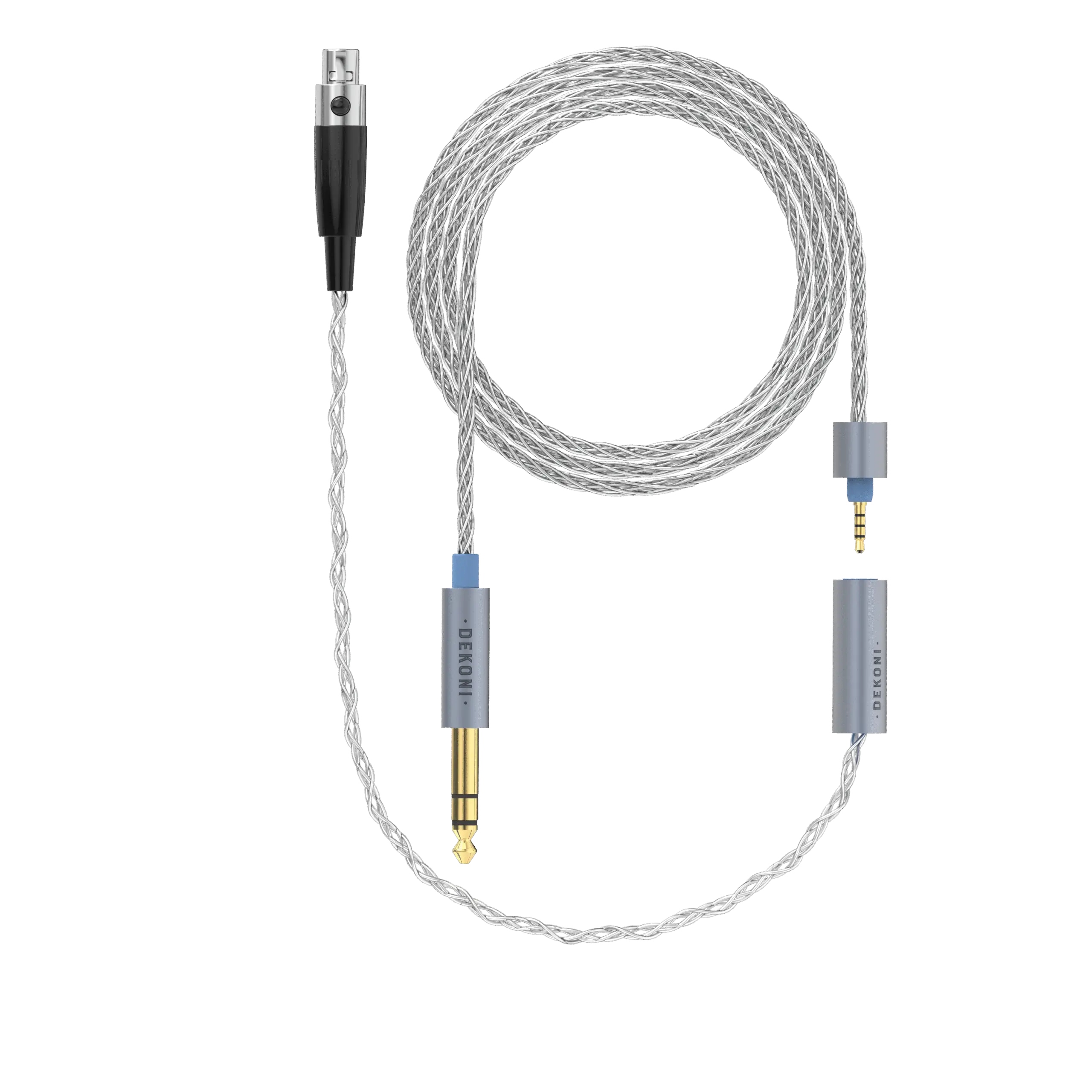 Dekoni Audio Ensemble 1/4" 64" Braided Cable with Single 3pin XLR Headphone Connector