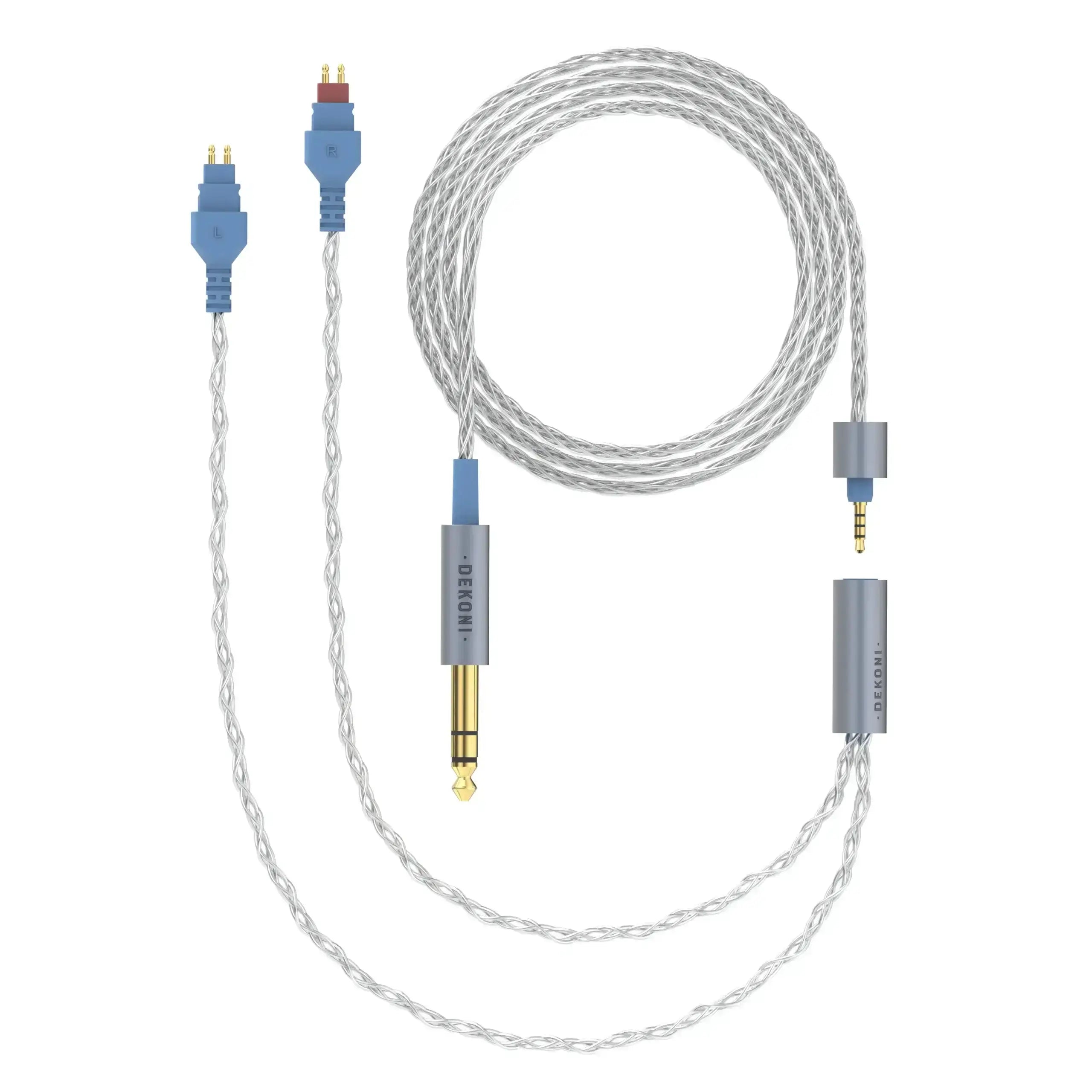 Dekoni Audio Ensemble 1/4" 52" Braided Cable with HD600 Headphone Connectors
