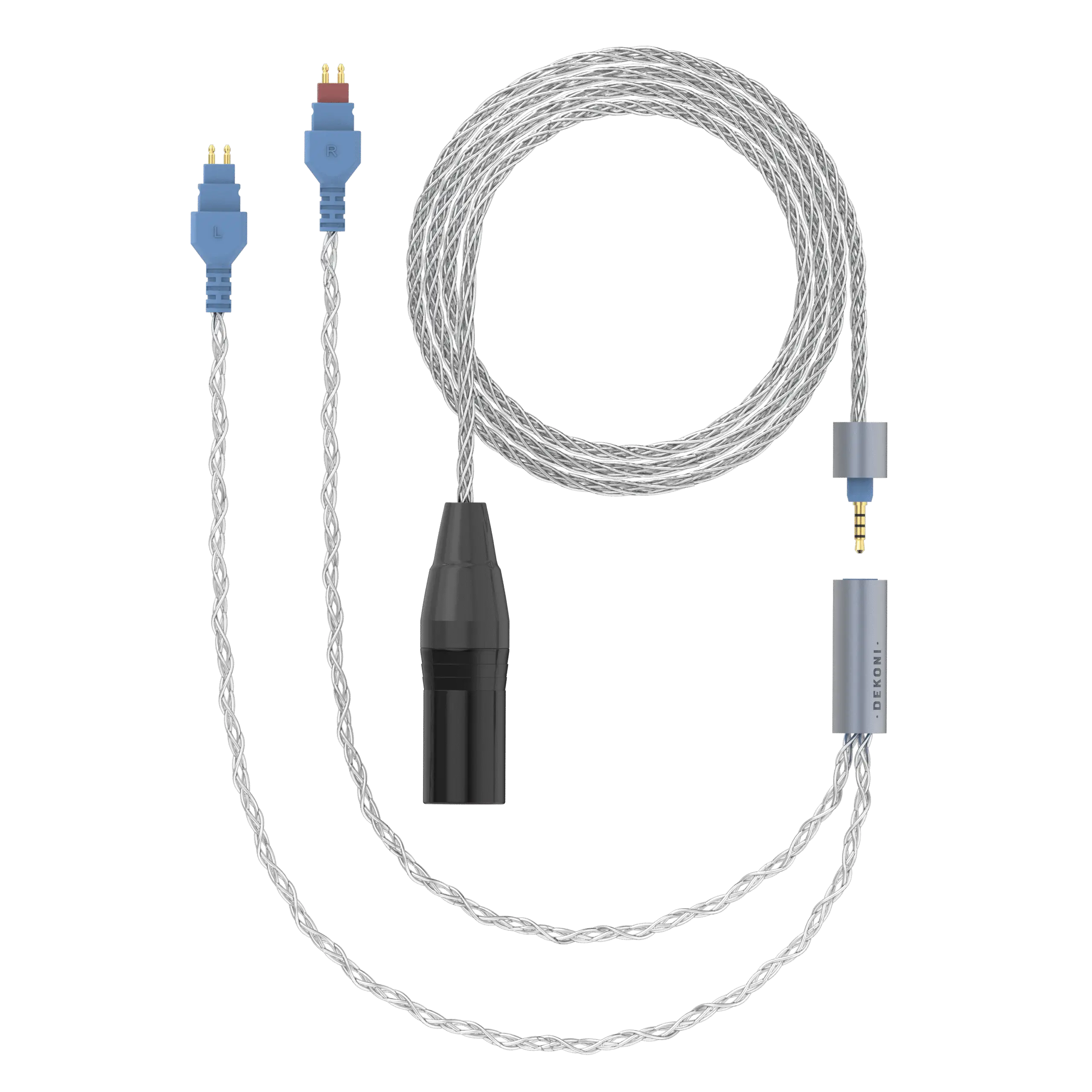 Dekoni Audio Ensemble 4-Pin XLR 64" Braided Cable Cable with 4-pin Mini XLR Headphone Connectors