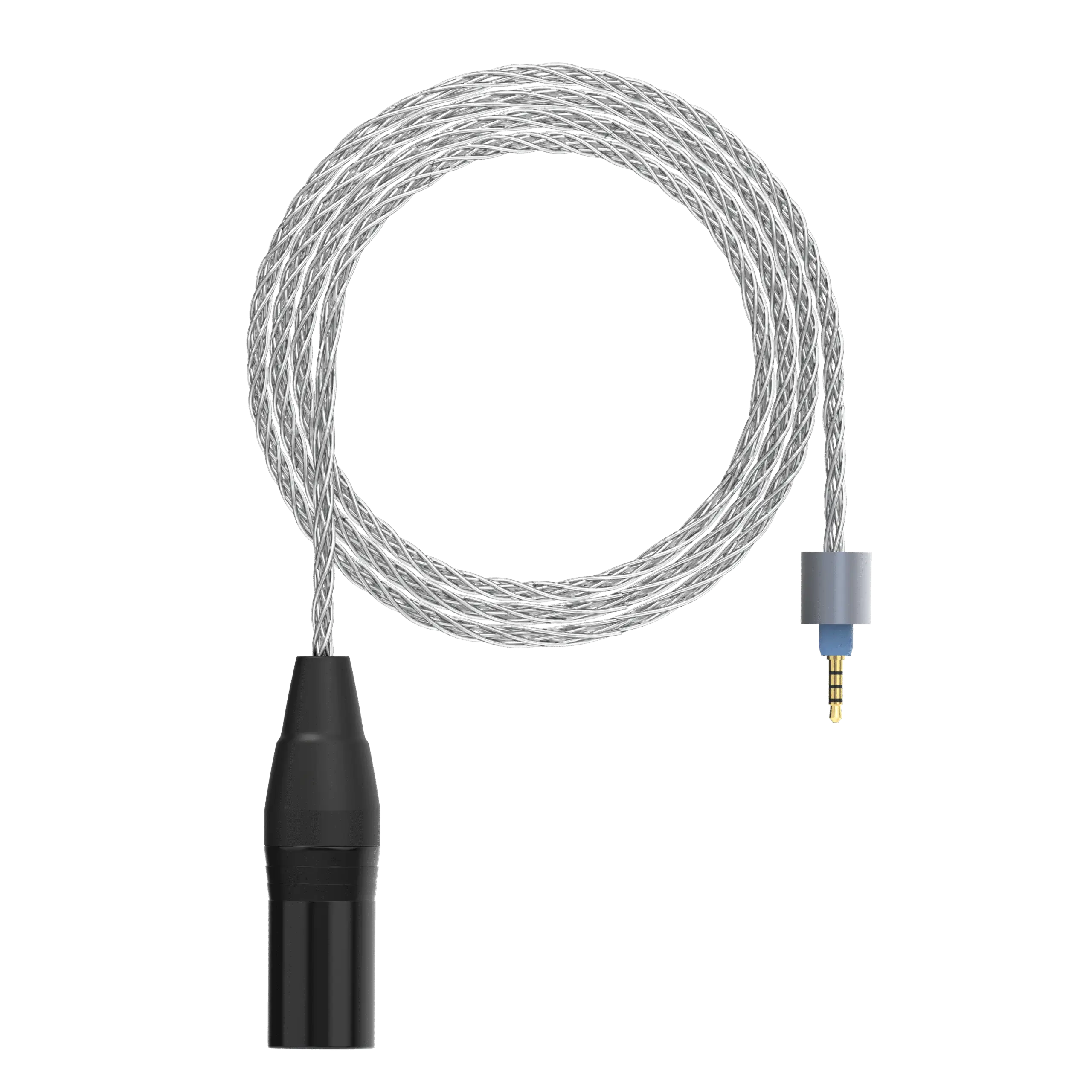 Presplit Silver Braided Cable with 4-Pin XLR Balanced Connector