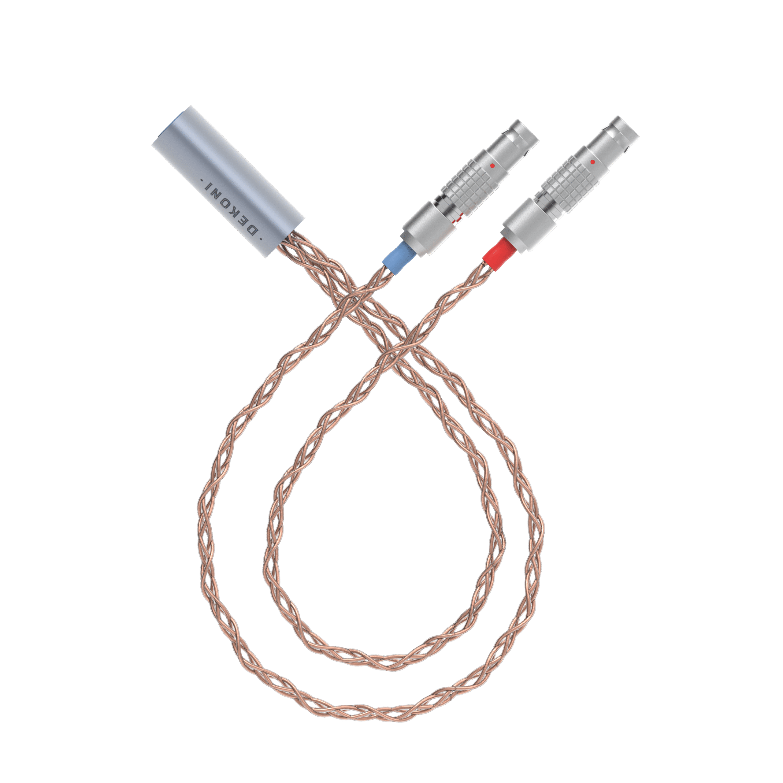 Dekoni Audio Ensemble 4-Pin XLR 64" PCUHD Cable with 2 Pin Utopia Lemo Headphone Connectors