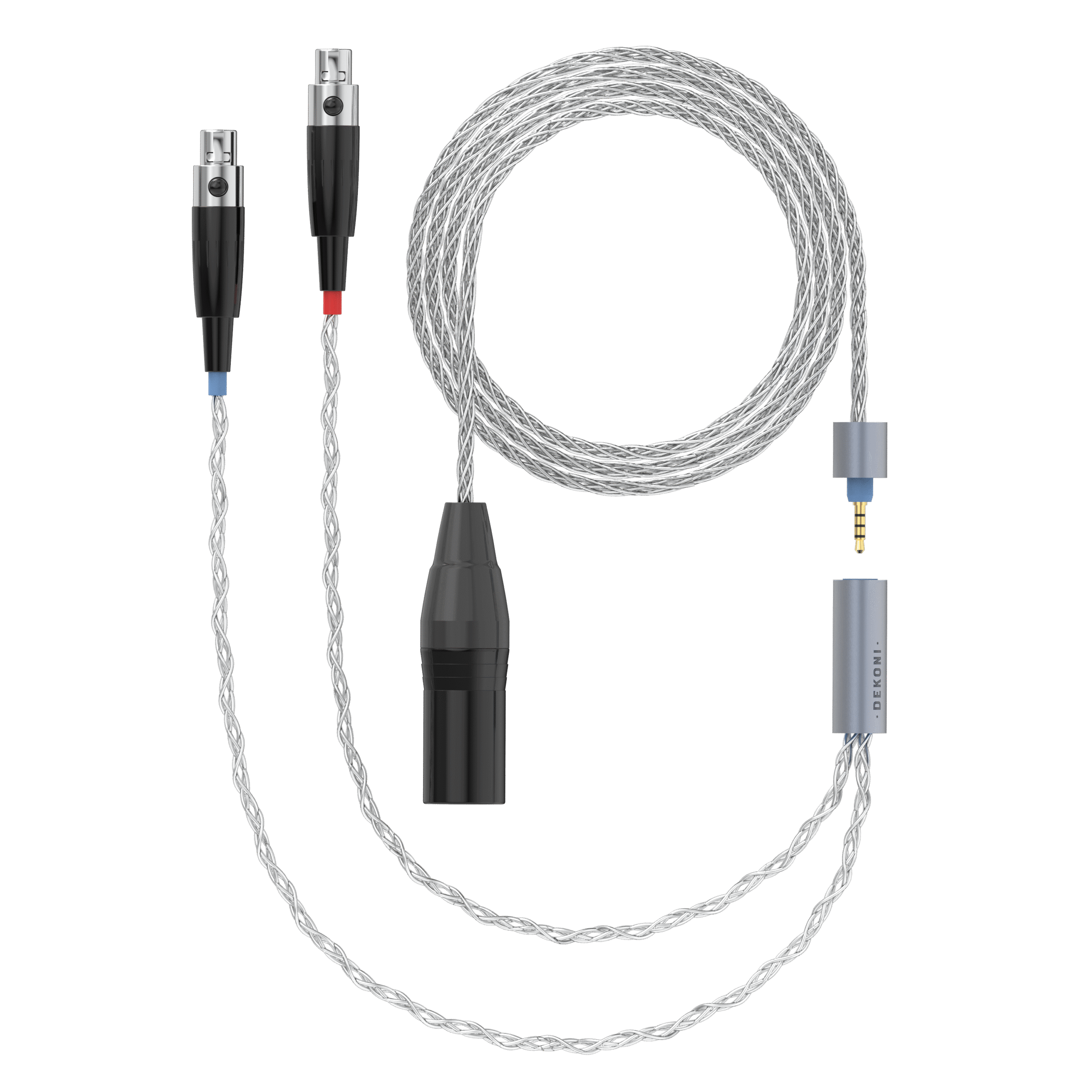 Dekoni Audio Ensemble 4-Pin XLR 64" Braided Cable Cable with HD600 Headphone Connectors