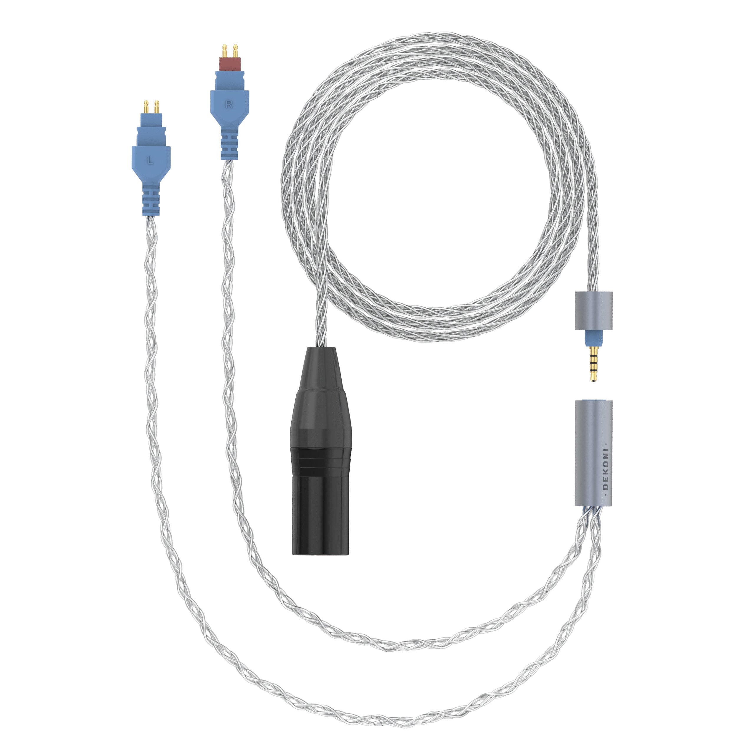 Dekoni Audio Ensemble 4-Pin XLR 64" Braided Cable Cable with HD600 Headphone Connectors
