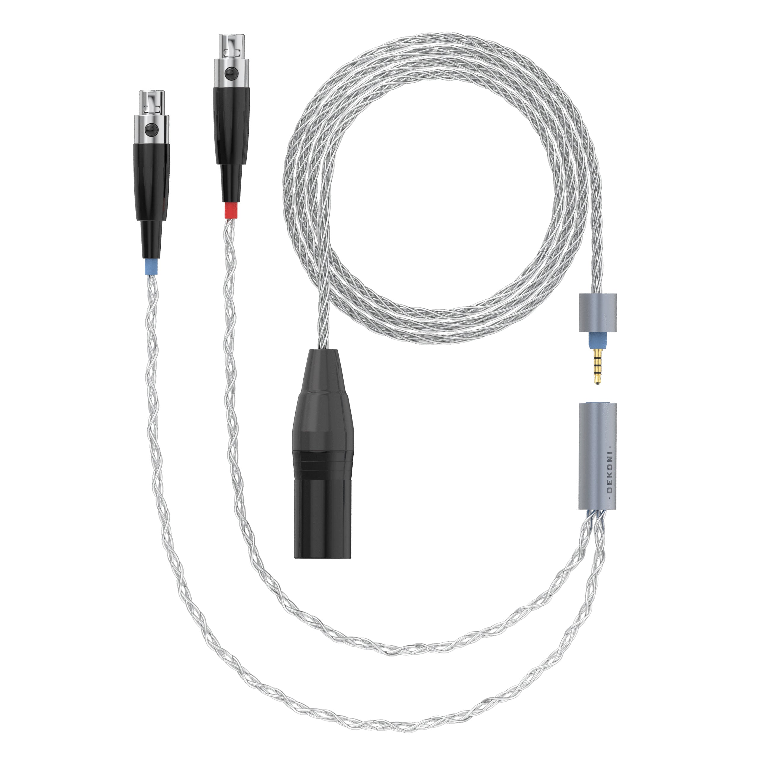Dekoni Audio Ensemble 4-Pin XLR 64" Braided Cable Cable with 4-pin Mini XLR Headphone Connectors