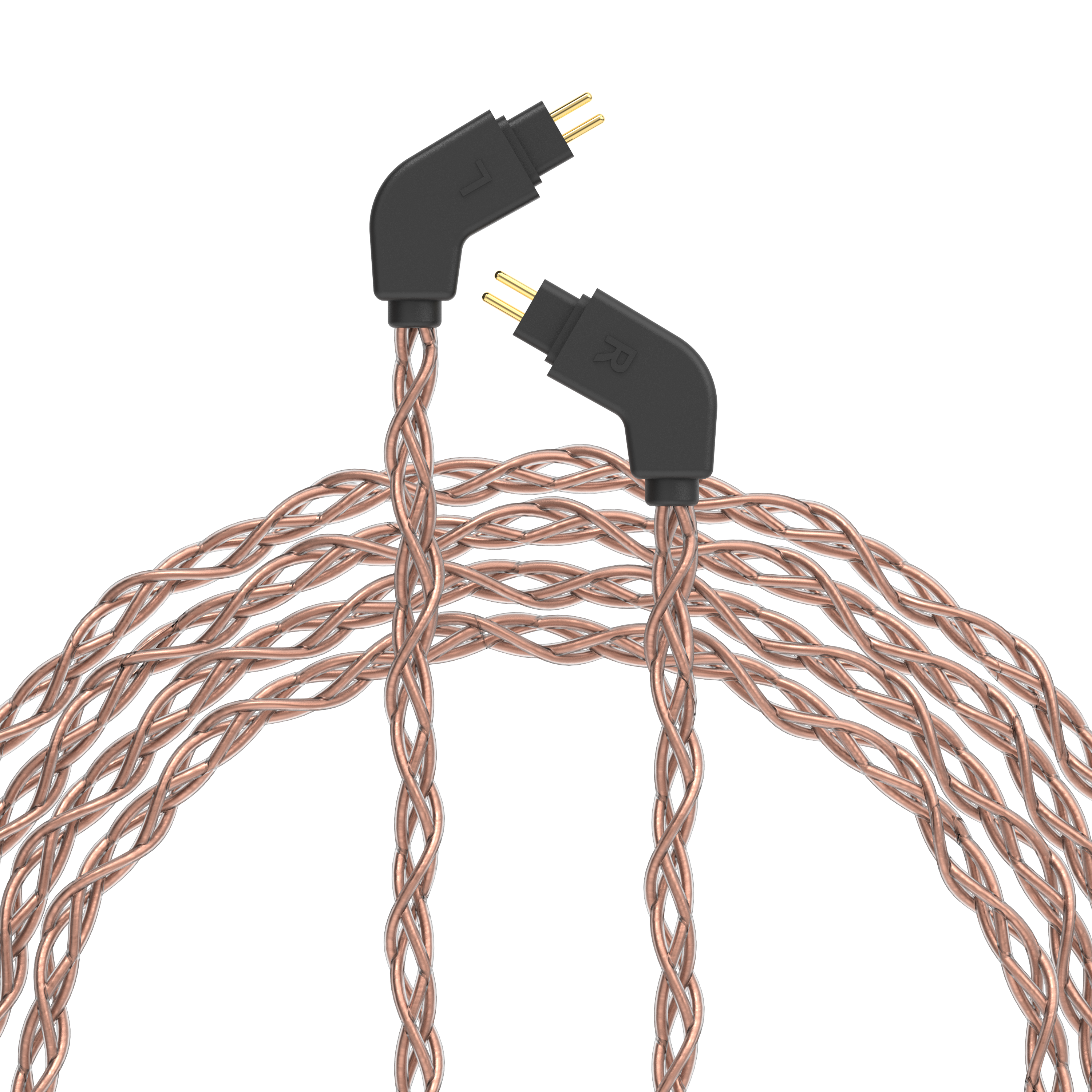 Post-Split 2-Pin IEM Connectors with PCUHD Copper Cable