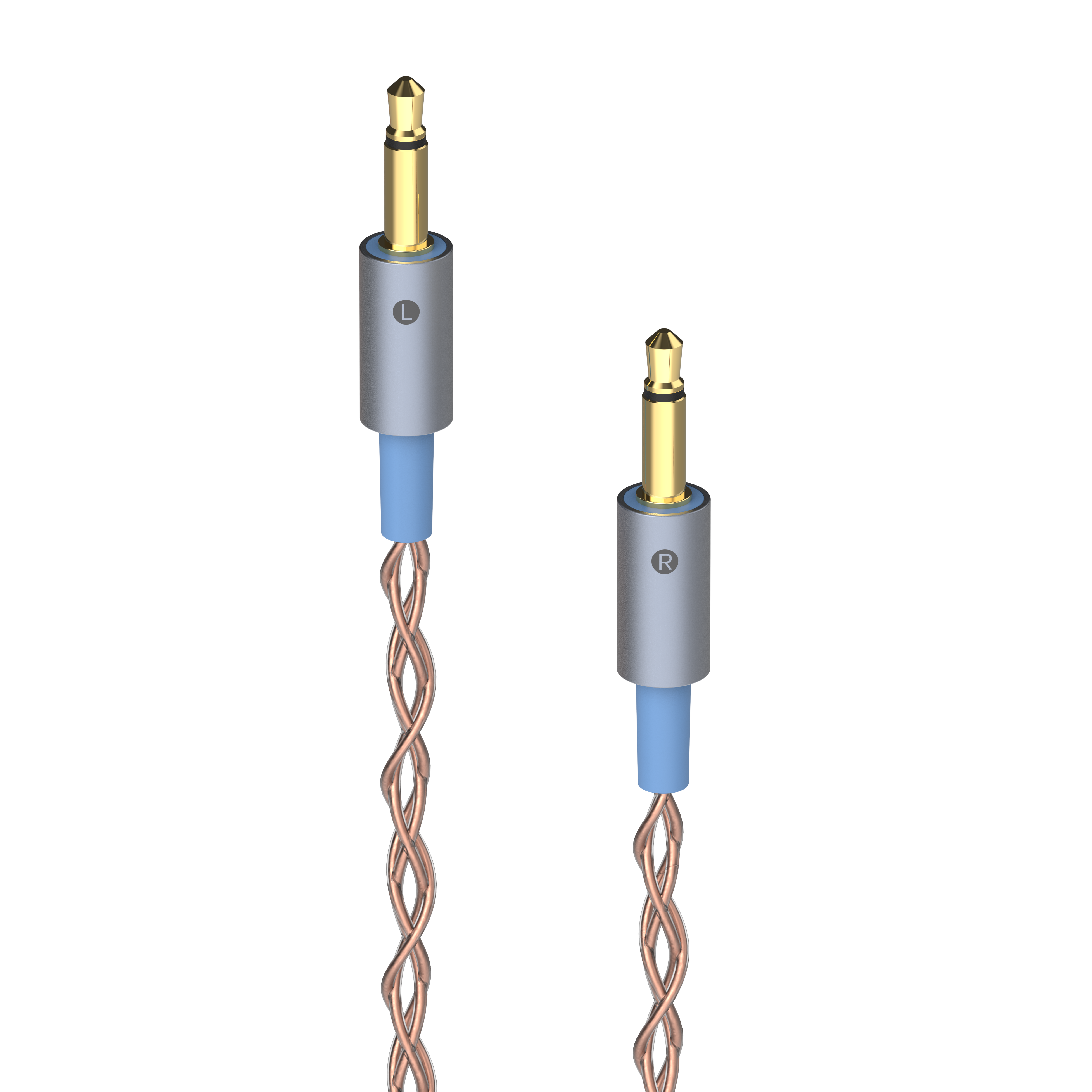 Dekoni Audio Ensemble TS 3.5mm Plugs Braided PCUHD Y-Split