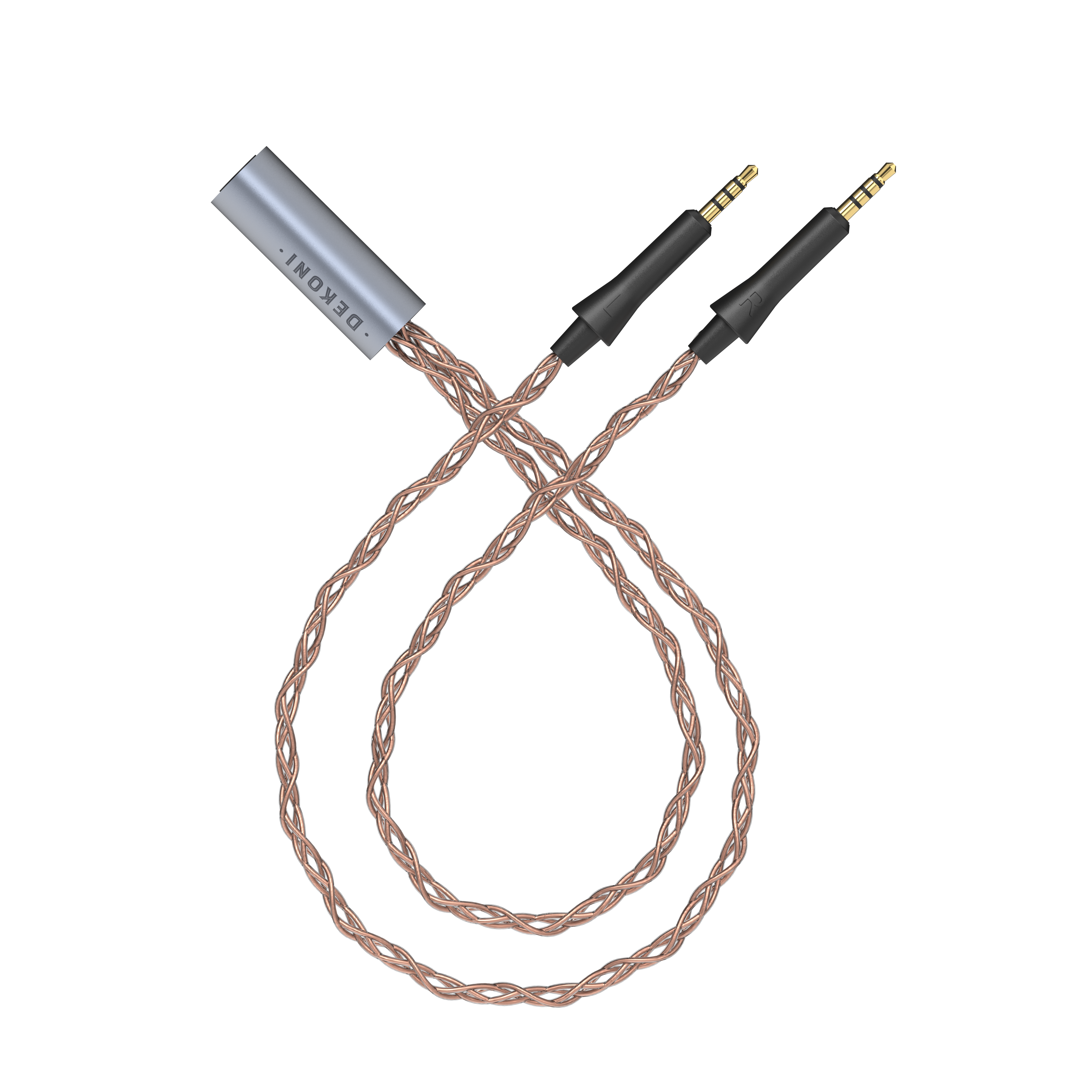 Dekoni Audio Ensemble grell OAE1/2 Plugs Braided PCUHD Y-Split