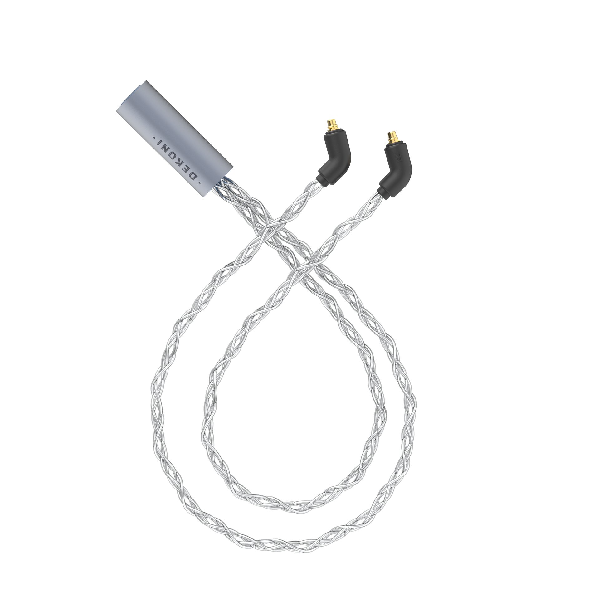 MMCX IEM Cable Post-Split Silver Braided | Dekoni – Dekoni Audio