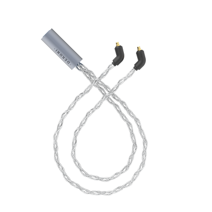 Post-Split MMCX IEM Connectors with Silver Braided Cable