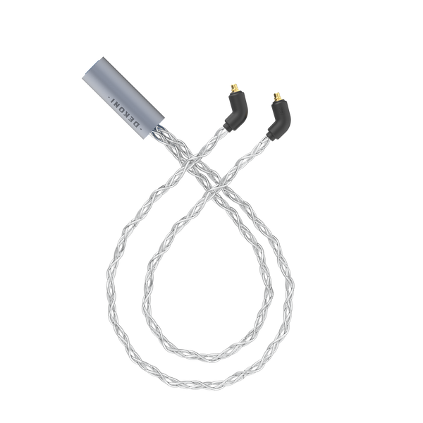 MMCX IEM Cable Post-Split Silver Braided | Dekoni – Dekoni Audio