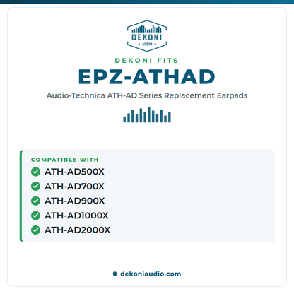 Replacement Earpads for Audio Technica ATH-AD Series Open Back Audiophile Headphones - Elite Velour