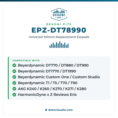 Universal Fit 100mm Replacement Earpads (Fits Beyerdynamic, AKG & More)