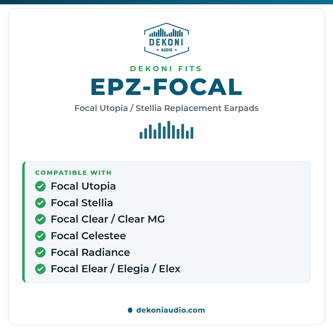 Replacement Earpads for Focal Headphones - Stellia, Radiante, Utopia, Clear, ClearMG, Celestee