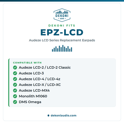 Ear Pads for Audeze LCD Series Headphones - Fits variants of LCD-2, LCD-3, LCD-4, LCD-X
