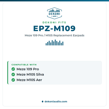 Replacement Earpads for Meze 109Pro, M105 Silva, M105 Aer