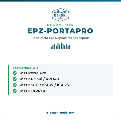 Foam Replacement Earpads for Koss Porta-Pro Headphones