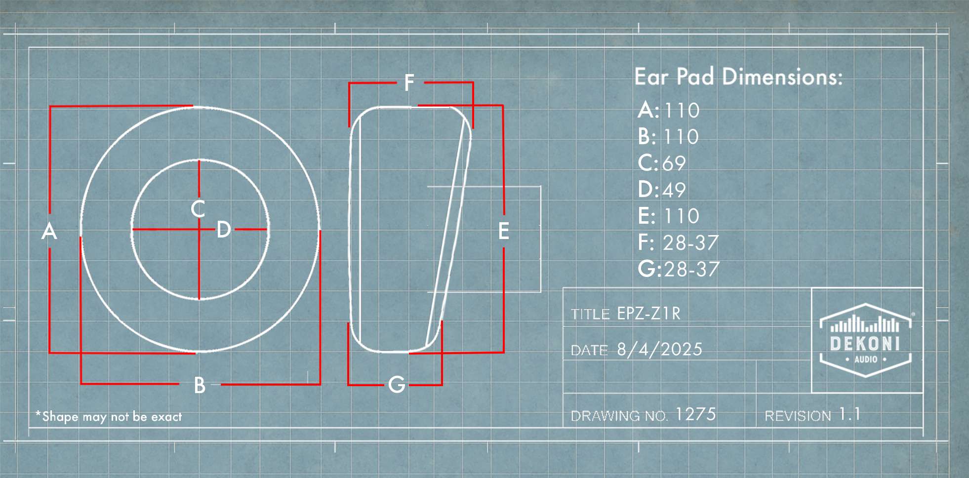 Dekoni Audio Memory Foam Replacement Ear Pads for Sony Z1R Headphones €“ Elite Sheepskin