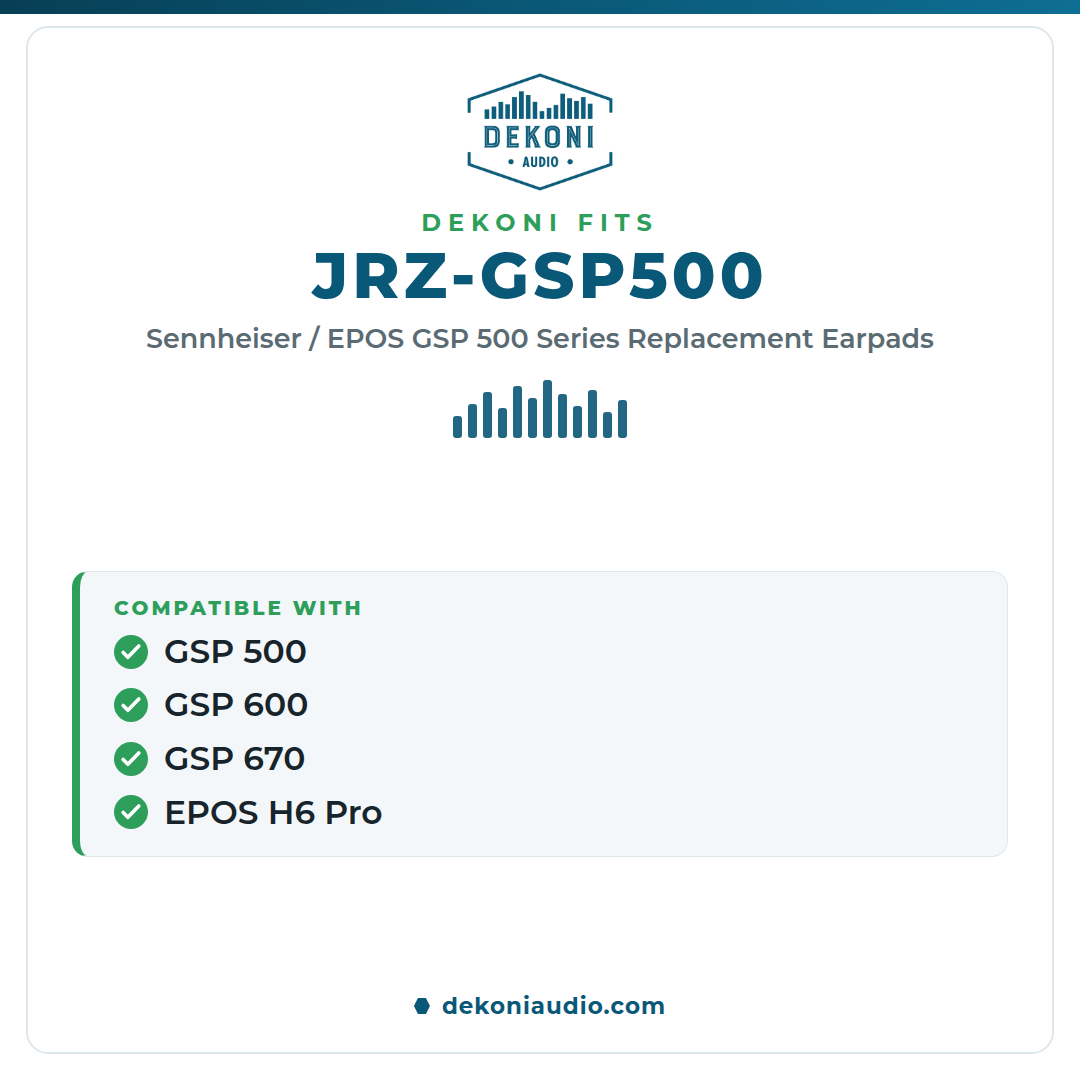 Replacement Earpads for the Sennheiser GSP 500 Series Headphones