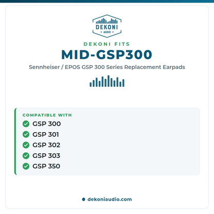 Replacement Earpads for the Sennheiser GSP 300 Series Headphones