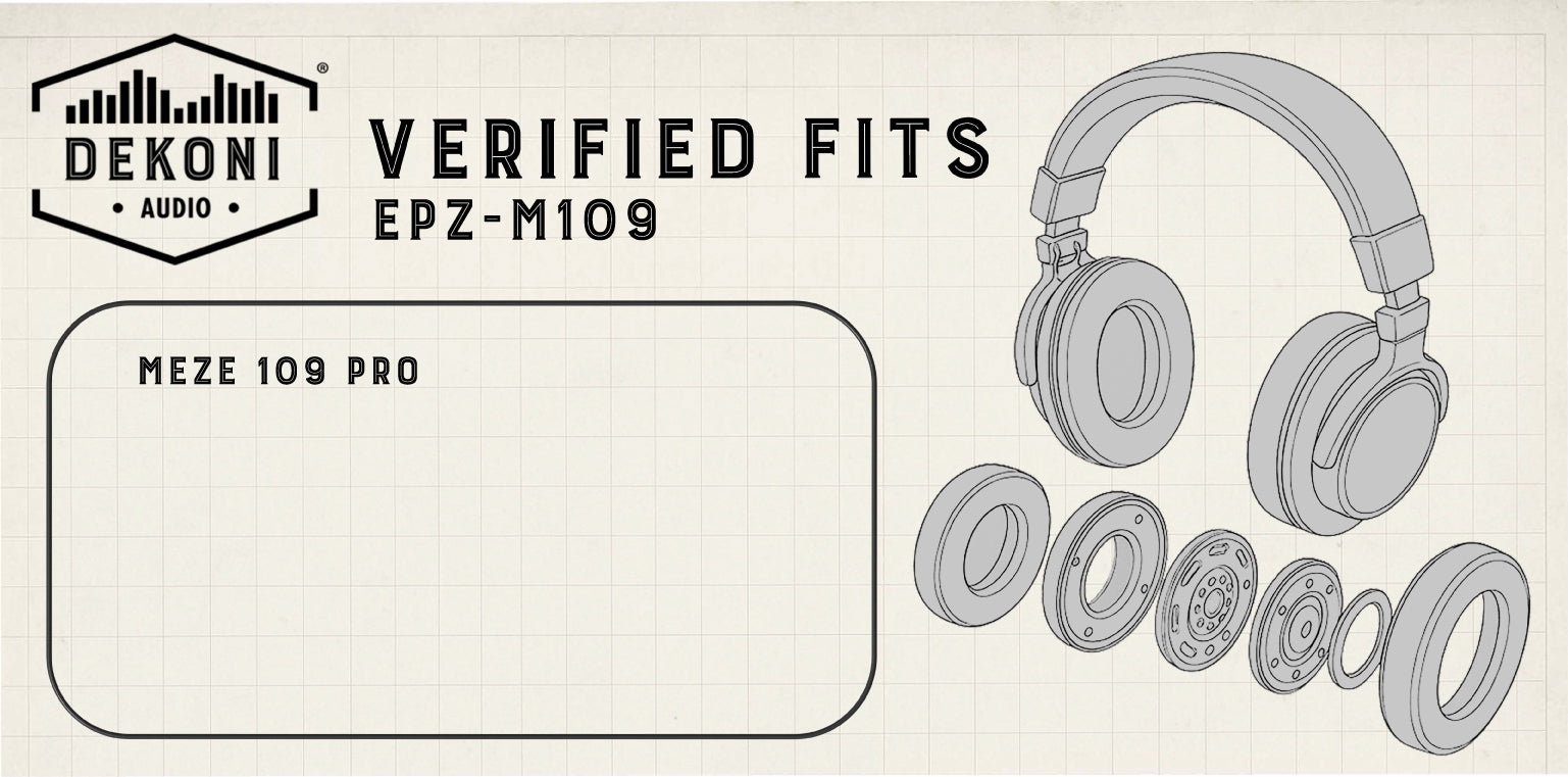 Replacement Earpads for Meze 109Pro, M105 Silva, M105 Aer