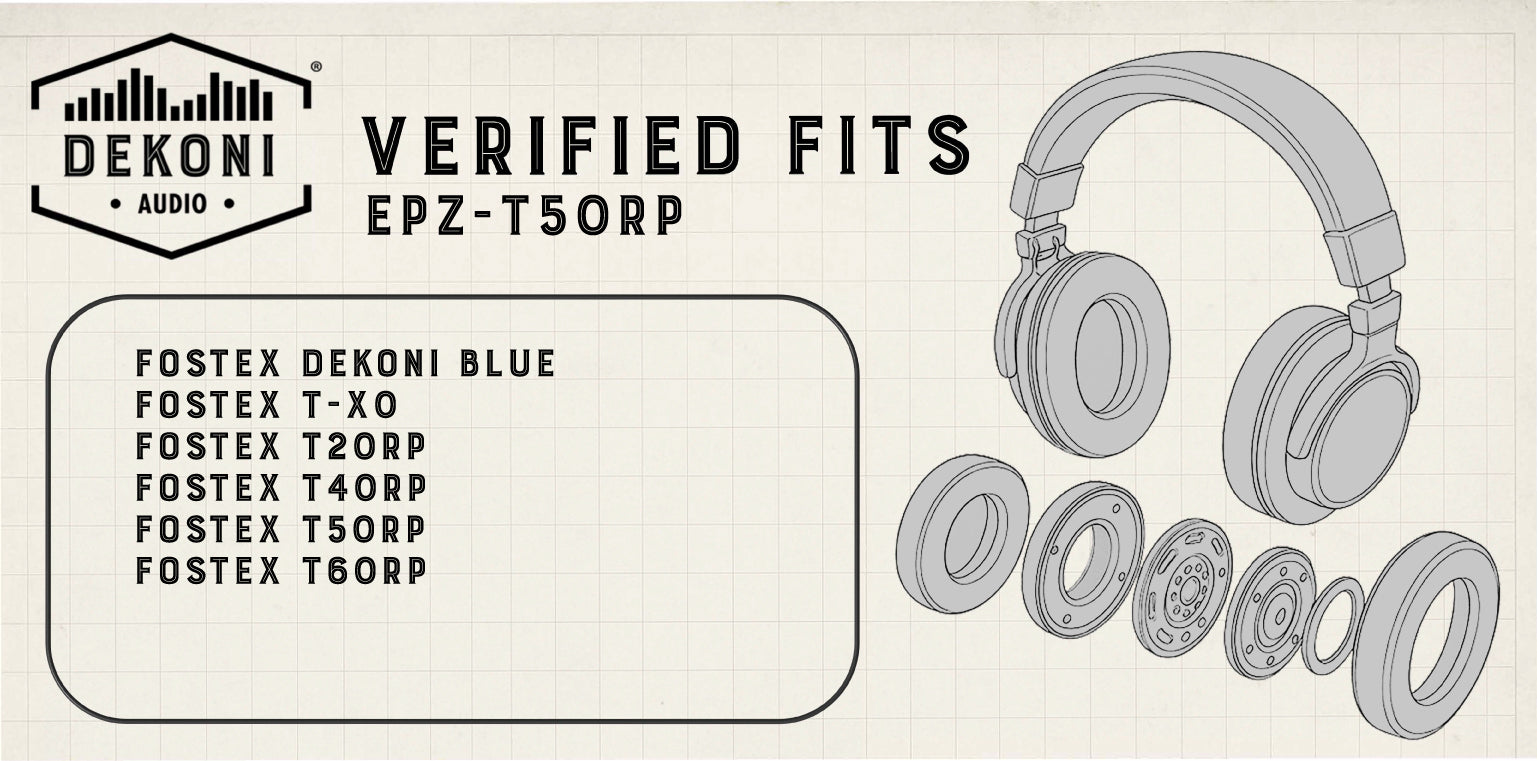 Replacement Earpads for the Fostex T20RP, T40RP, T50RP Series Headphones