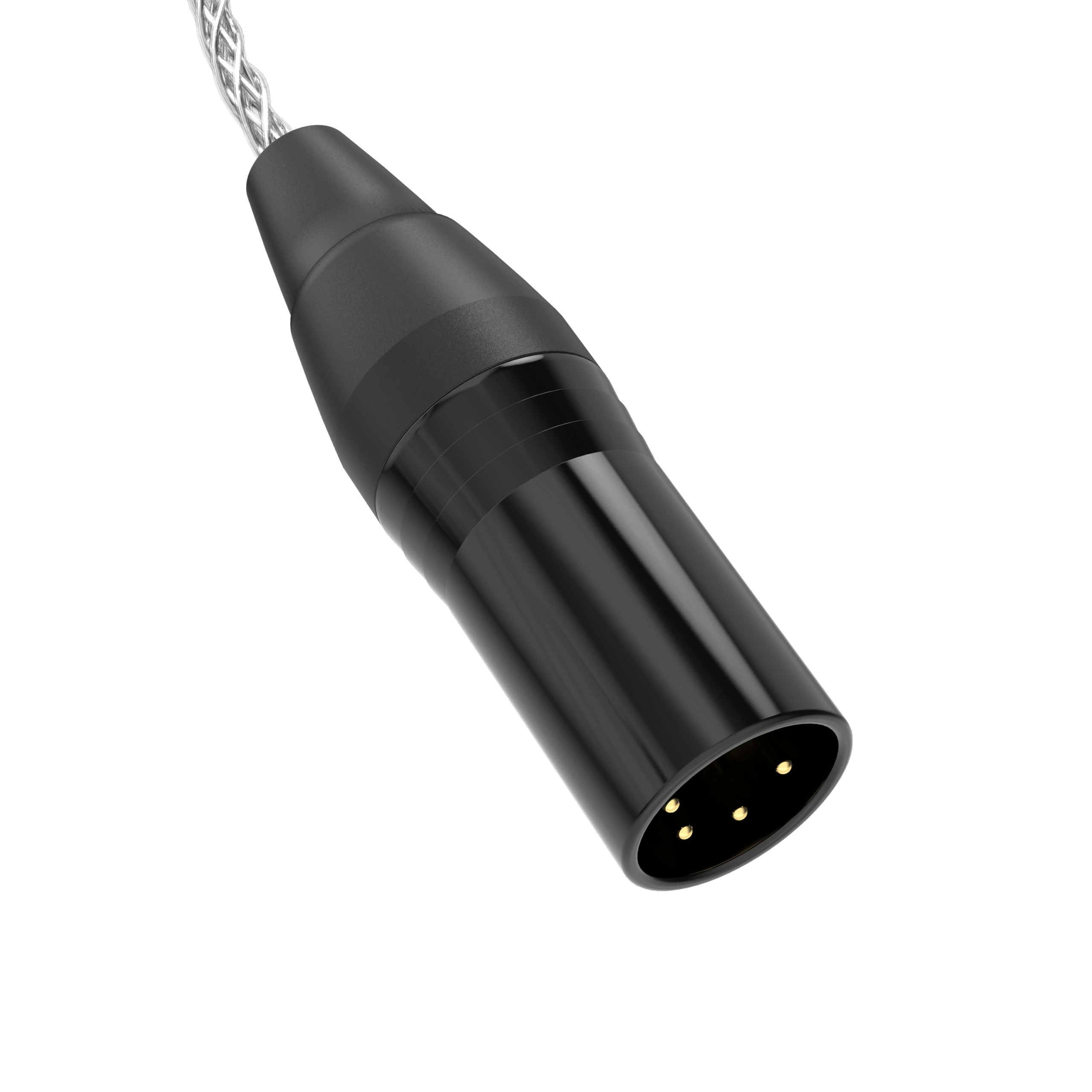Presplit Silver Braided Cable with 4-Pin XLR Balanced Connector