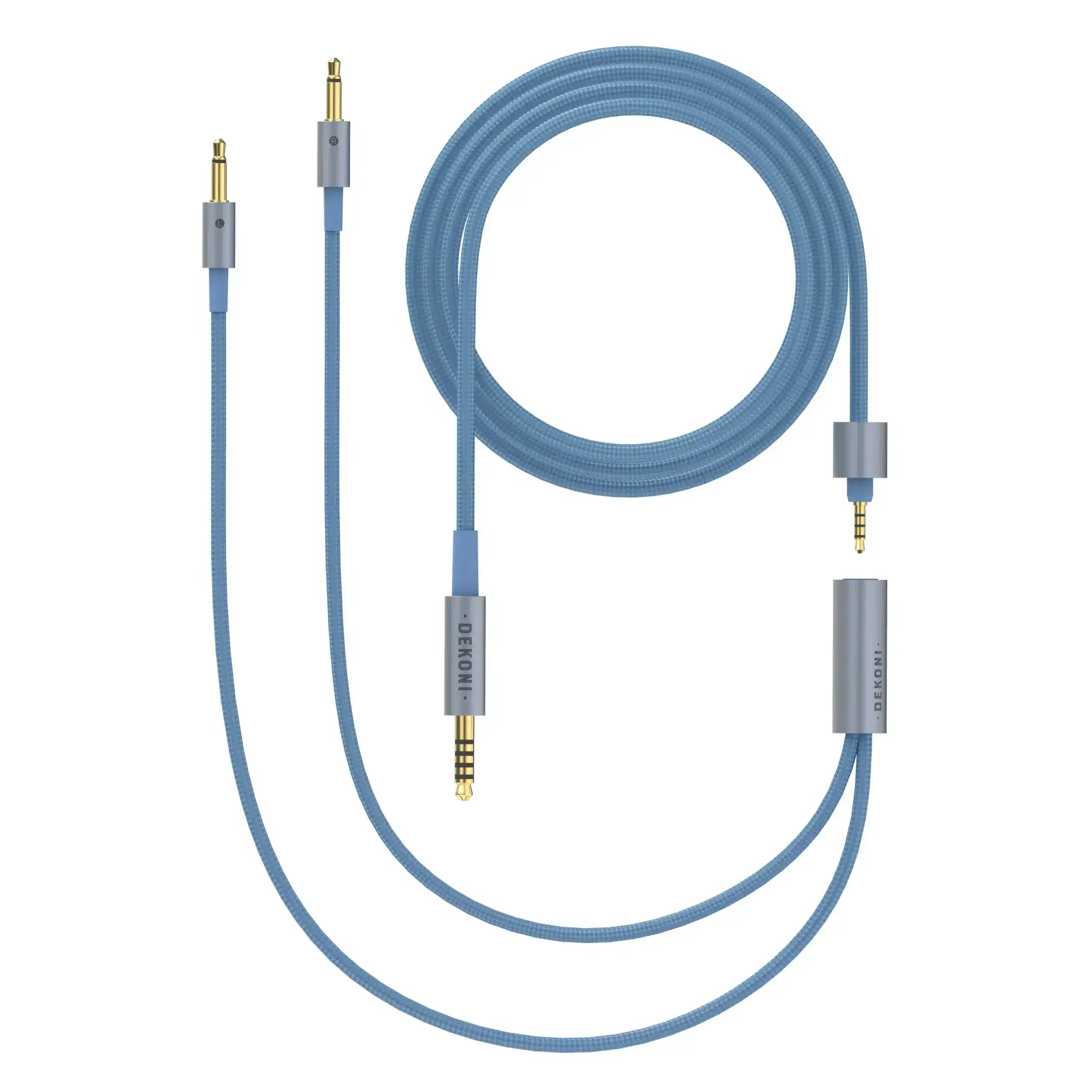 Dekoni Audio Ensemble 4.4mm 52" Nylon Wrapped Cable with 3.5mm Headphone Connectors