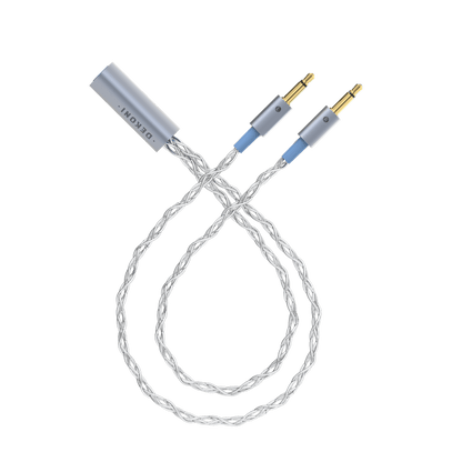 Postsplit 3.5mm Connectors with Silver Braided Cable