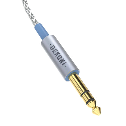 Presplit 6.35mm Unbalanced Silver Braided Cable