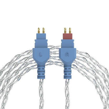 Postsplit HD600 Connectors with Silver Braided Cable