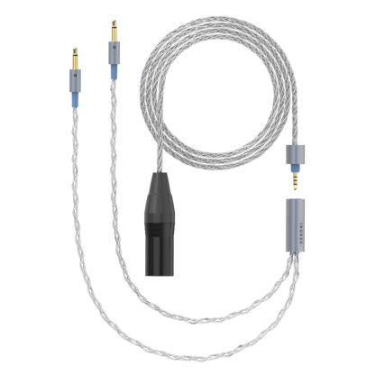Dekoni Audio Ensemble 4-Pin XLR 64" Braided Cable Cable with 3.5mm Headphone Connectors