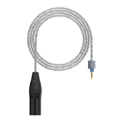 Presplit Silver Braided Cable with 4-Pin XLR Balanced Connector