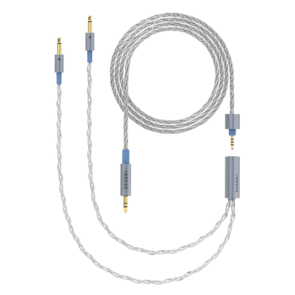 Dekoni Audio Ensemble 1/8" 64" Braided Cable with 3.5mm Headphone Connectors