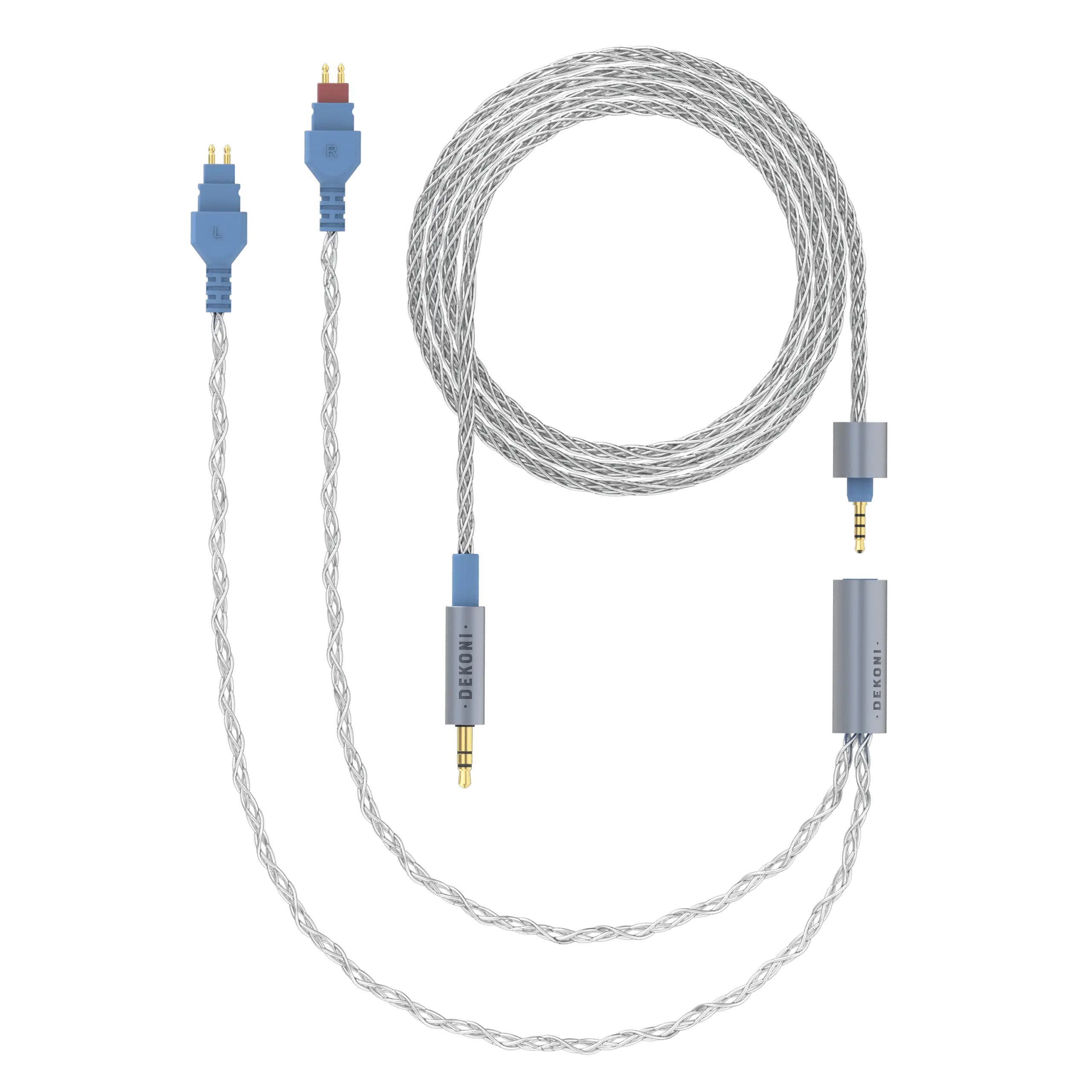 Dekoni Audio Ensemble 1/8" 64" Braided Cable with HD600 Headphone Connectors