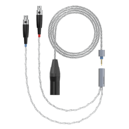 Dekoni Audio Ensemble 4-Pin XLR 64" Braided Cable Cable with HD600 Headphone Connectors